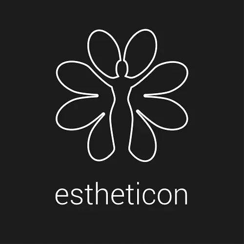 estheticon logo v CMYK BW nahled